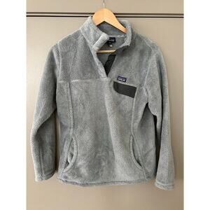 Patagonia Girls Re-Tool Snap-T Fleece Pullover Gray Kids XXL Gorpcore outdoorsy